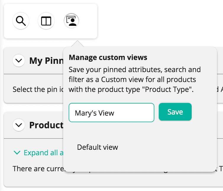 Custom view functionality for Products.
